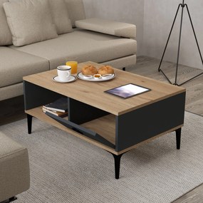 Τραπεζάκι Σαλονιού Sapphire Δρυς / Ανθρακί PAFLAMO 90x60x18