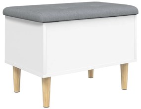 vidaXL Παγκάκι Αποθήκευσης Λευκό 62 x 42 x 46 εκ. από Επεξεργ. Ξύλο