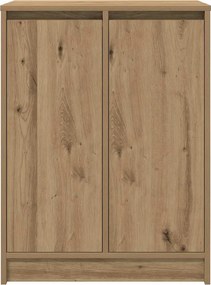vidaXL Παπουτσοθήκη Τεχνίτης Δρυς 57x34x76 εκ. από Επεξεργασμένο Ξύλο