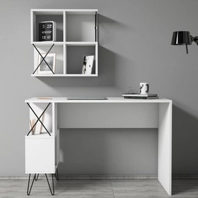 Study Desk &amp; Bookshelf Extra 2 - White White
Black