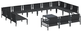 vidaXL Σετ Καναπέ Κήπου 14 pcs Ανθρακί Ατσάλι