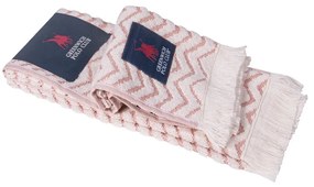 Πετσέτες Κουζίνας 2695 (Σετ 2τμχ) White-Pink Greenwich Polo Club 40x60cm 100% Cotton
