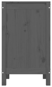 vidaXL Καλάθι Απλύτων Γκρι 44 x 44 x 76 εκ. από Μασίφ Ξύλο Πεύκου