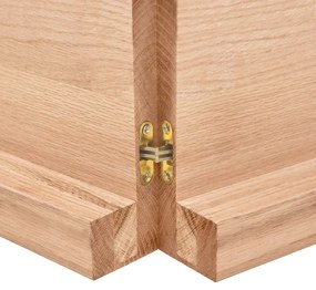 vidaXL Επιφ Τραπεζιού Αν Καφέ 140x60x(2-6)εκ. Επεξ. Μασίφ Ξύλο Δρυός
