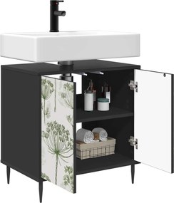 vidaXL Ντουλάπι Μπάνιου GOTHA Μαύρη Δρυς 60 x 40 x 61 εκ