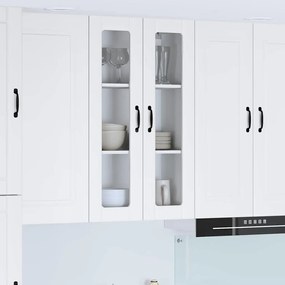 vidaXL Ραφιέρα τοίχου LUCCA Λευκό 60 x 31 x 100 εκ. Επεξεργασμένο Ξύλο