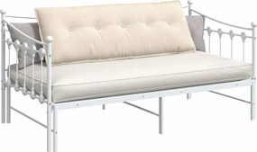 vidaXL Μαξιλάρι Πλάτης Κρεμ 140 x 50 cm Υφασμάτινο Κορντουρά