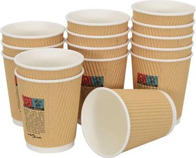 vidaXL Χάρτινα ποτήρια καφέ 500 τεμάχια 8oz 200ml καφέ