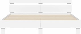 vidaXL Σκελετός Κρεβατιού Λευκό 193 x 203 cm Επεξεργασμένο Ξύλο