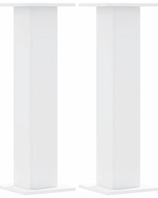 vidaXL Βάσεις Φυτών 2 τεμ. Λευκές 30x30x95 εκ. από Επεξεργασμένο Ξύλο
