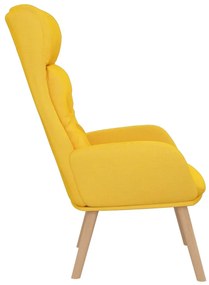 vidaXL Πολυθρόνα Relax Κίτρινο Μουσταρδί Υφασμάτινη