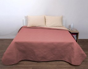 Κουβερτώριο Μονό 160Χ230εκ Σόνικ Σοκολά/Μπεζ Viopros