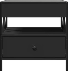 vidaXL Τραπεζάκι Σαλονιού Infinity LED Μαύρο 50x50x51 εκ.