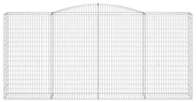 vidaXL Συρματοκιβώτια Τοξωτά 6 τεμ. 400x50x180/200 εκ. Γαλβαν. Ατσάλι