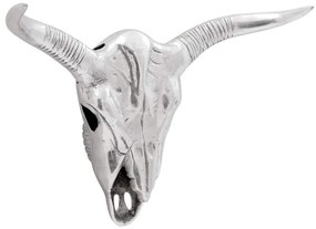 vidaXL Μαύρος ταύρος Ασημί 49 x 10 x 36 εκ. Αλουμίνιο