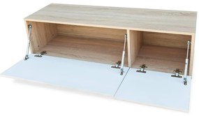 vidaXL Έπιπλα Τηλεόρασης 2 τεμ. Λευκό/Δρυς 120x40x34 εκ. Επεξ. Ξύλο