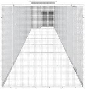 vidaXL Κοτέτσι - Κλουβί Γκρι 700x91x100 εκ. από Γαλβανισμένο Χάλυβα