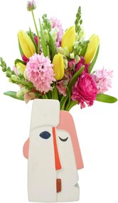 Βάζο ArteLibre Πρόσωπο Πολύχρωμο Κεραμικό 17x8.8x20.5cm