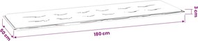 vidaXL Pad για Παγκάκι Ύφασμα Όξφορντ Πολύχρωμο 180 x 50 x 3 cm