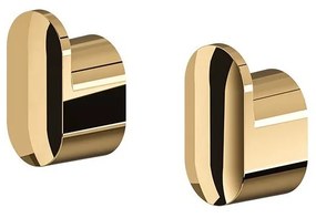 Άγκιστρα Μπάνιου Cooper 800554 (Σετ 2τμχ) Small 1,60x1,4x2,5cm Polished Gold Tiger Μέταλλο