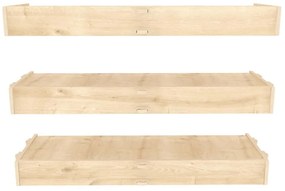 Ράφια Τοίχου Hiko (Σετ 3Τμχ) 875ZNA4643 24,2x18x6,5cm Oak