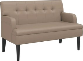 vidaXL Παγκάκι με Πλάτη Καπουτσίνο 112x65,5x75 εκ.