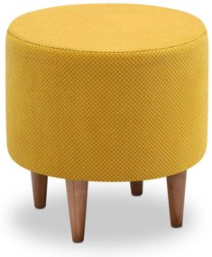 Σκαμπώ Fidik Megapap υφασμάτινο χρώμα μουσταρδί 40x40x40εκ.-GP043-0066,1