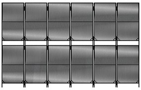 Διαχωριστικό Δωματίου 6 Πάνελ Μαύρο από Συνθετικό Ρατάν - Μαύρο