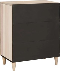 vidaXL Πλαϊνό γραφείο Λευκό 60 x 33 x 75 cm Μασίφ ξύλο μάνγκο