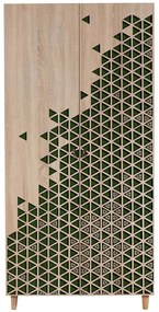 Ντουλάπα Δίφυλλη Stil 869VEL4230 90x52x192cm Oak-Green Two Door