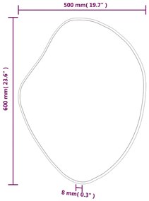 vidaXL Καθρέφτης Τοίχου Χρυσός 60x50 εκ.