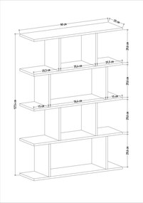 Βιβλιοθήκη Δρυς EDEFRE 90x25x127.4