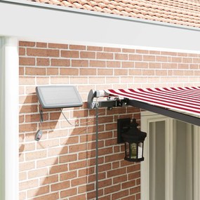 vidaXL Αναδιπλούμενη τέντα Κόκκινο και Λευκό 600 x 350 εκ