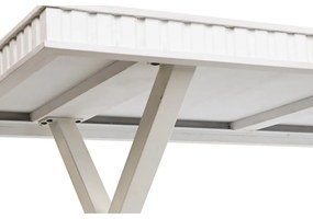Τραπεζαρία DKD Home Decor Λευκό Μέταλλο Ξύλο από Μάνγκο 180 x 90 x 76 cm