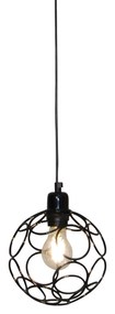 Φωτιστικό Οροφής  HL-3588-1 ALINE BLACK PENDANT - Μέταλλο - 77-4058