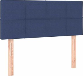 vidaXL Κρεβάτι Boxspring με Στρώμα Μπλε 80x200 εκ. Υφασμάτινο