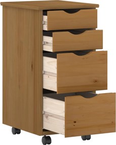vidaXL Σετ Γραφείου και Κινητού Ντουλαπιού MOSS 2 pcs Μέλι Καφέ