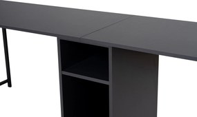 Γραφείο Ανθρακί / Μαύρο TWIN 240x60x74