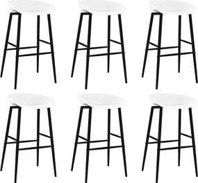 vidaXL Σετ Επίπλων Μπαρ 7 Τεμαχίων Λευκό