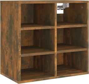 vidaXL Παπουτσοθήκη Καπνιστή Δρυς 52,5 x 30 x 50 εκ.