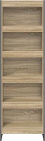 vidaXL Βιβλιοθήκη 60 x 30 x 189,5 εκ Επεξεργασμένο ξύλο Σονόμα