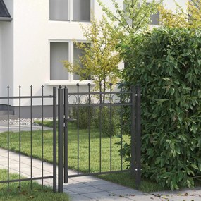 vidaXL Πύλη Φράχτη HORST 100 x 100 cm Μέταλλο Μαύρο Κλειδώσιμο