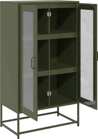 vidaXL Highboard Ελαιοπράσινο 68x39x123 cm Ατσάλι