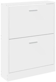 vidaXL Παπουτσοθήκη Λευκή 59 x 17 x 81 εκ. από Επεξεργασμένο Ξύλο