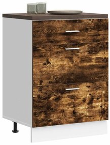 Βάση Κουζίνας "Lyon" από Καπνιστή Δρυ με Τεχνητή Δρύ