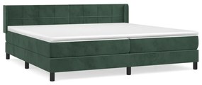 ΚΡΕΒΑΤΙ BOXSPRING ΜΕ ΣΤΡΩΜΑ ΣΚΟΥΡΟ ΠΡΑΣΙΝΟ 200X200ΕΚ. ΒΕΛΟΥΔΙΝΟ 3130982