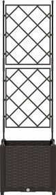 vidaXL Γλάστρα Κήπου Καφέ 40 x 40 x 143 εκ. PP