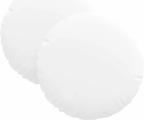 vidaXL Μαξιλάρια καθισμάτων 2 pcs Λευκό Ø30 x 13 εκ ύφασμα