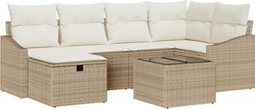 vidaXL Σετ Καναπέ με μαξιλάρι 6 pcs συνθετικό ρατάν