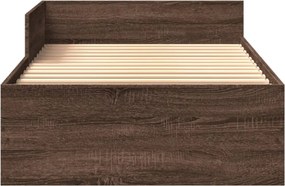vidaXL Πλαίσιο Κρεβατιού Χωρ. Στρώμα Καφέ Δρυς 75x190εκ Επεξ. Ξύλο